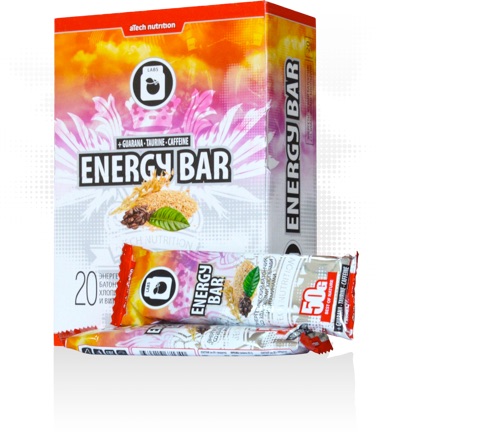 Батончики aTech Nutrition Energy Bar+Guarana+Taurine, 50 г 20 штук
