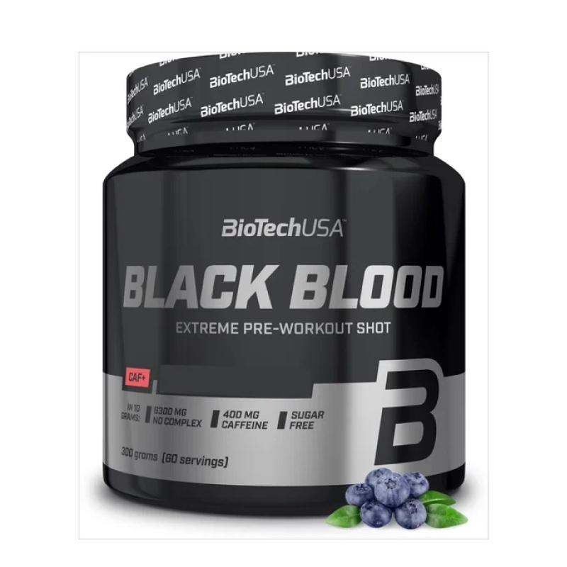 Предтренировочный комплекс с кофеином Biotech Black Blood CAF+ 300 г
