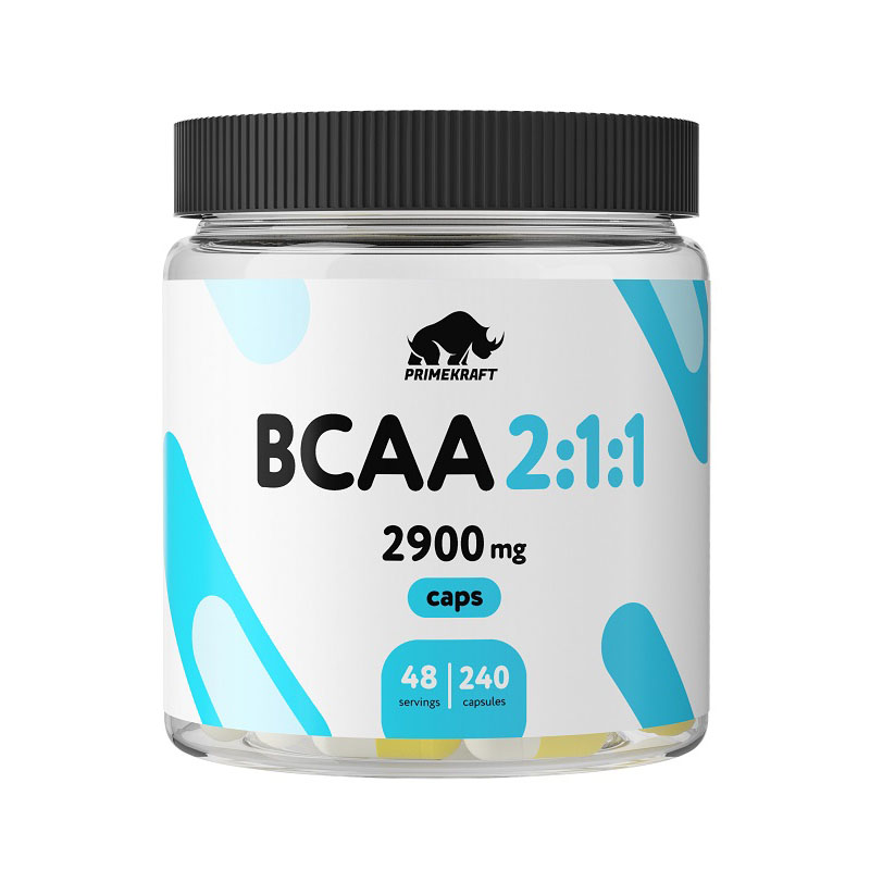 Аминокислоты Prime-Kraft BCAA 2:1:1 2900 мг 240 капсул