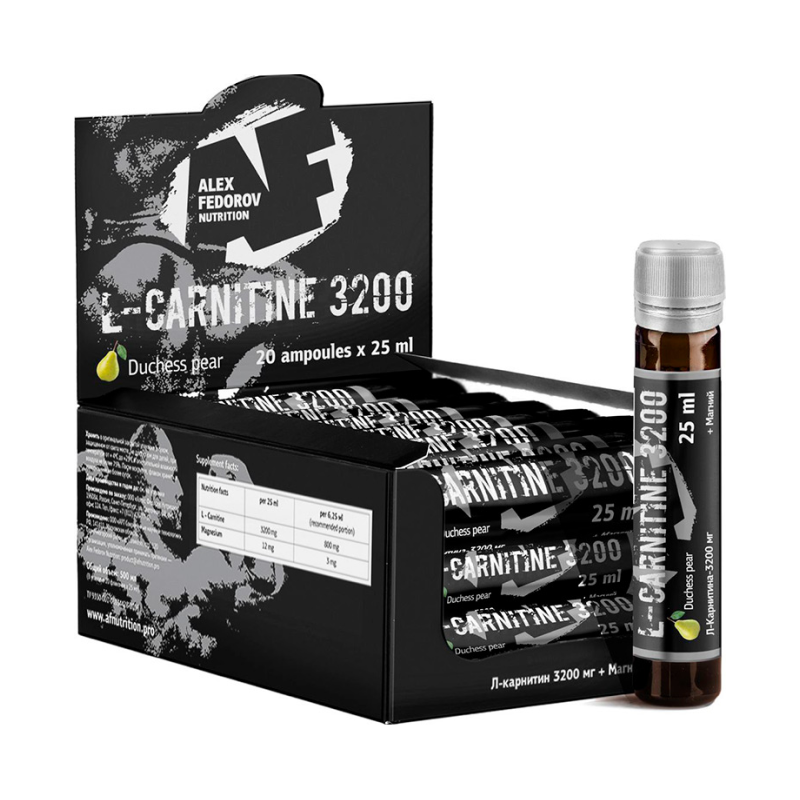Карнитин Alex Fedorov Nutrition L-Carnitine 3200 25 мл 20 амп