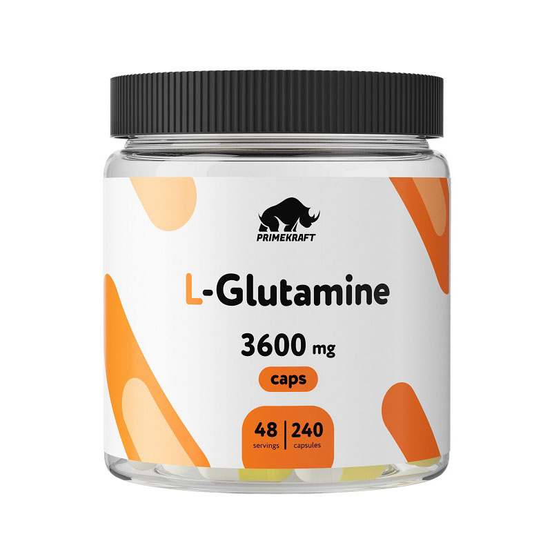 Глютамин Prime-Kraft L-Glutamine 3600 мг 240 капсул