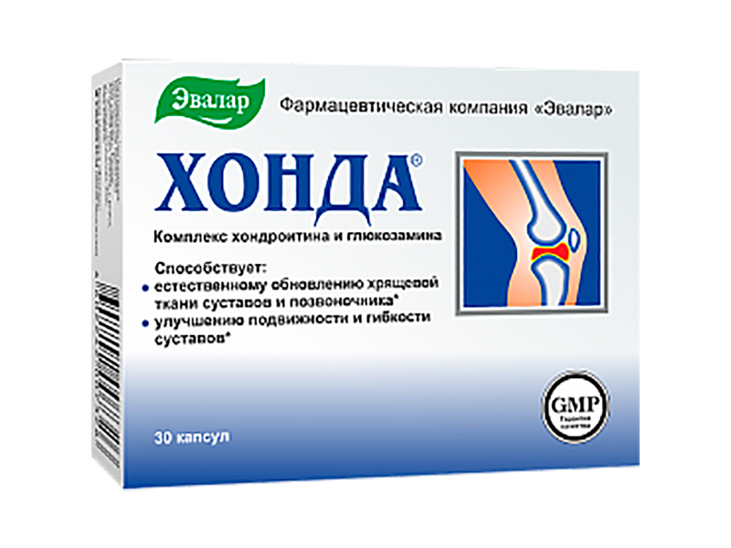 Комплекс хондроитина и глюкозамина Эвалар Хонда