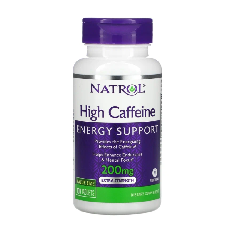 Энергетик Natrol High Caffeine100 таблеток