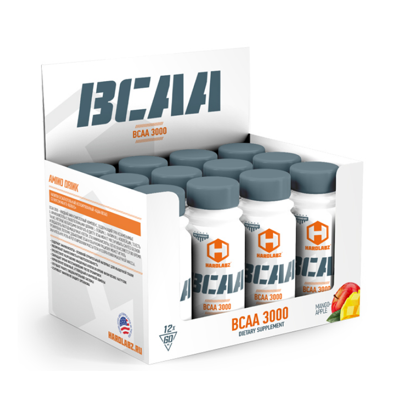 Аминокислоты Hardlabz BCAA 3000 12 шт 60 мл