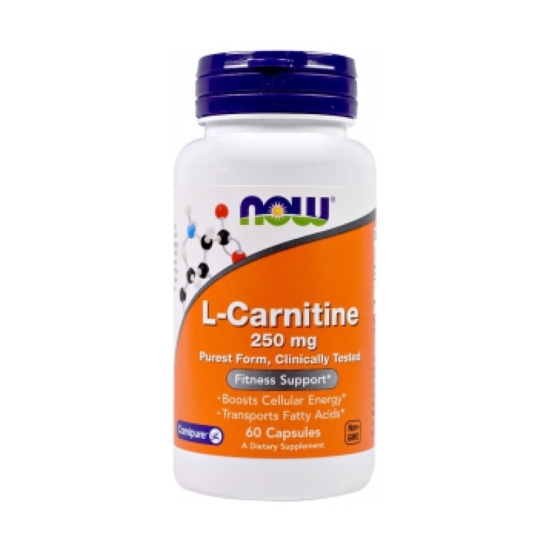 Карнитин NOW L-Carnitine 250 mg 60 капсул