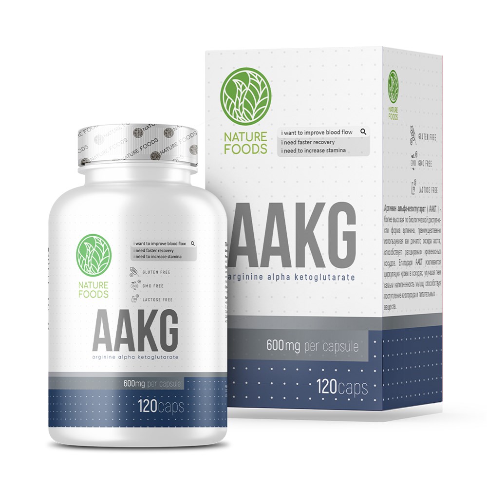 Аргинин Nature Foods AAKG 120 капсул