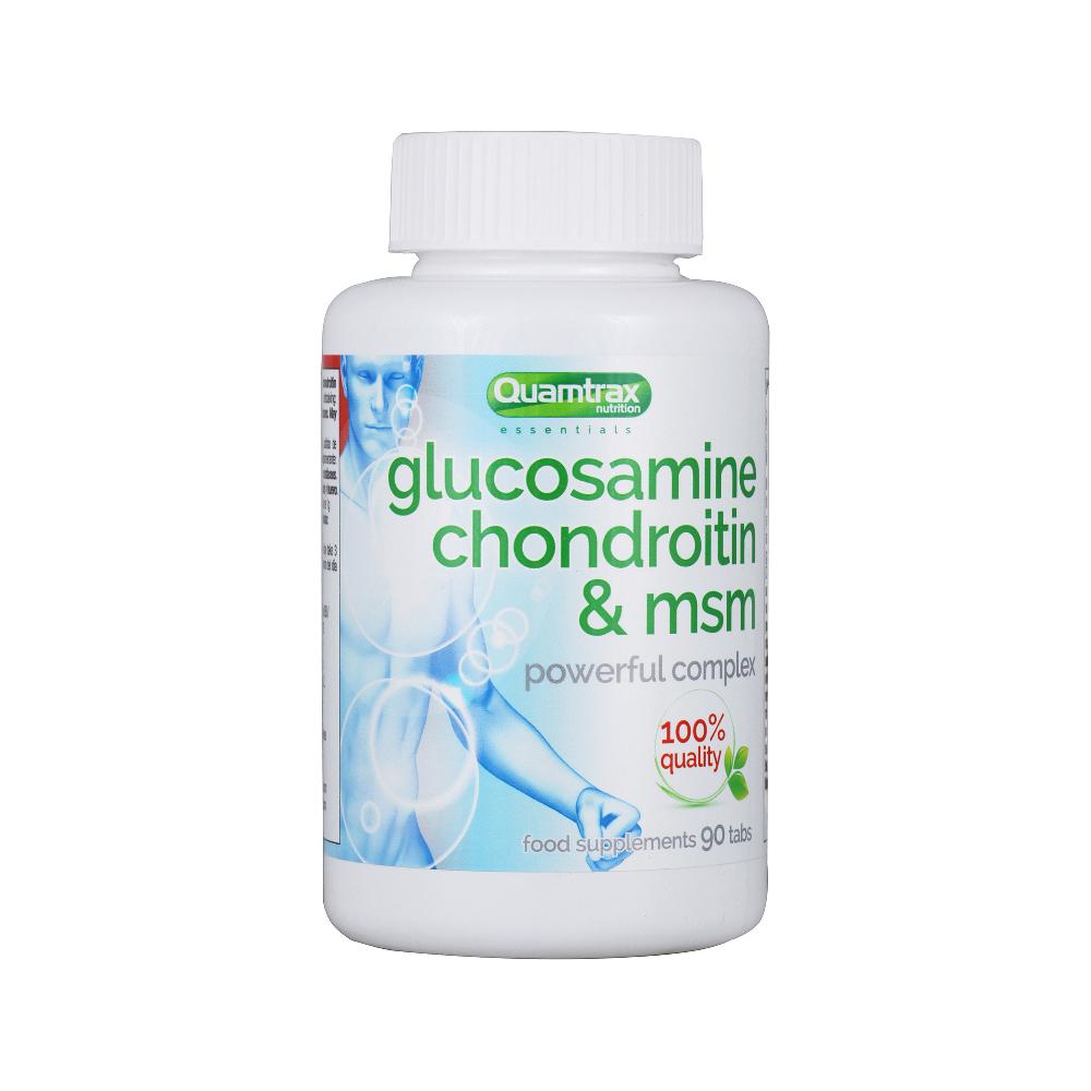 Комплекс для связок и суставов Quamtrax Nutrition Glucosamine Chondroitin and MSM 90 таблеток