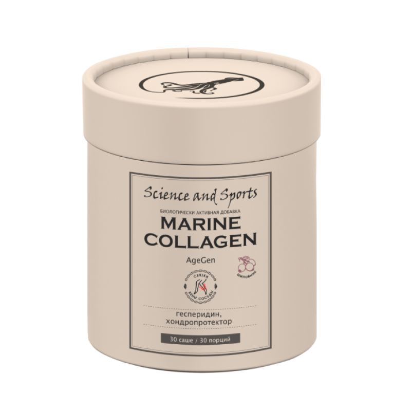 Коллаген Science and Sports Marine Collagen 30 пак (для связок и венозной системы с хондропротекторами)