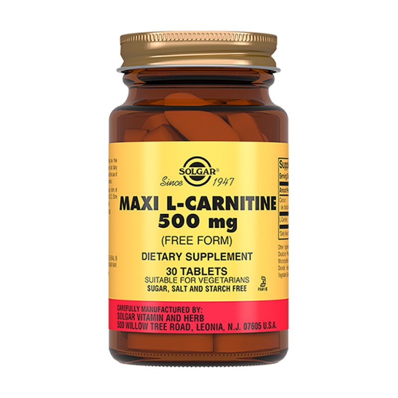 Карнитин Solgar Maxi L-Carnitine 500 мг 30 таблеток