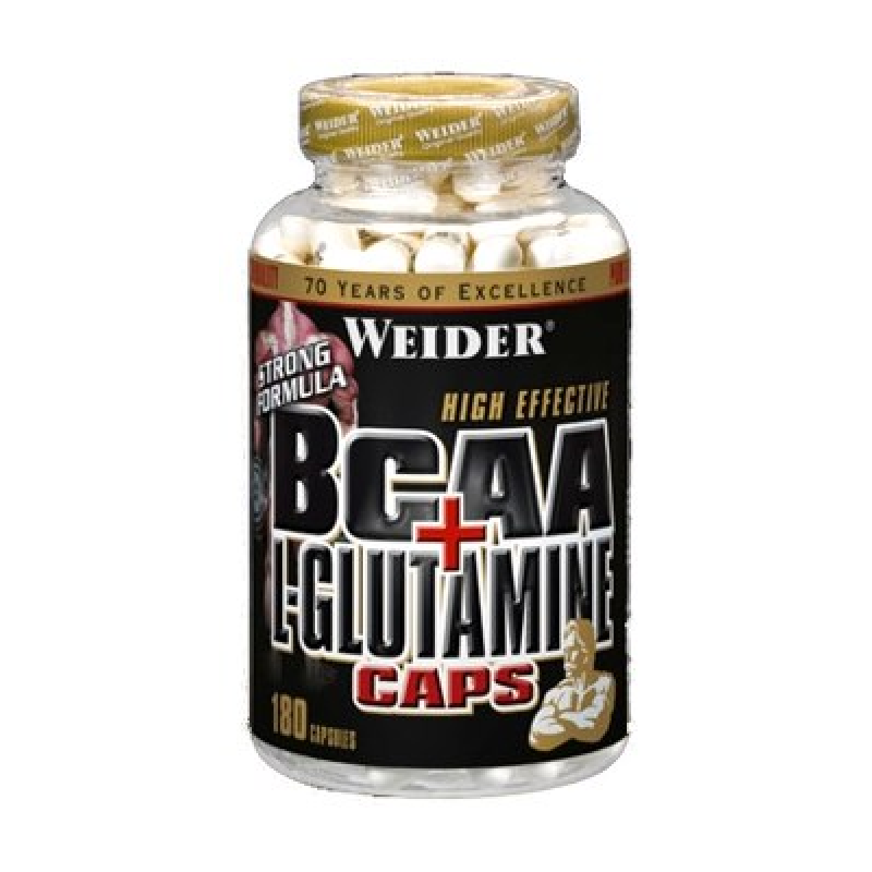 Аминокислоты Weider BCAA + L-Glutamine 180 капсул