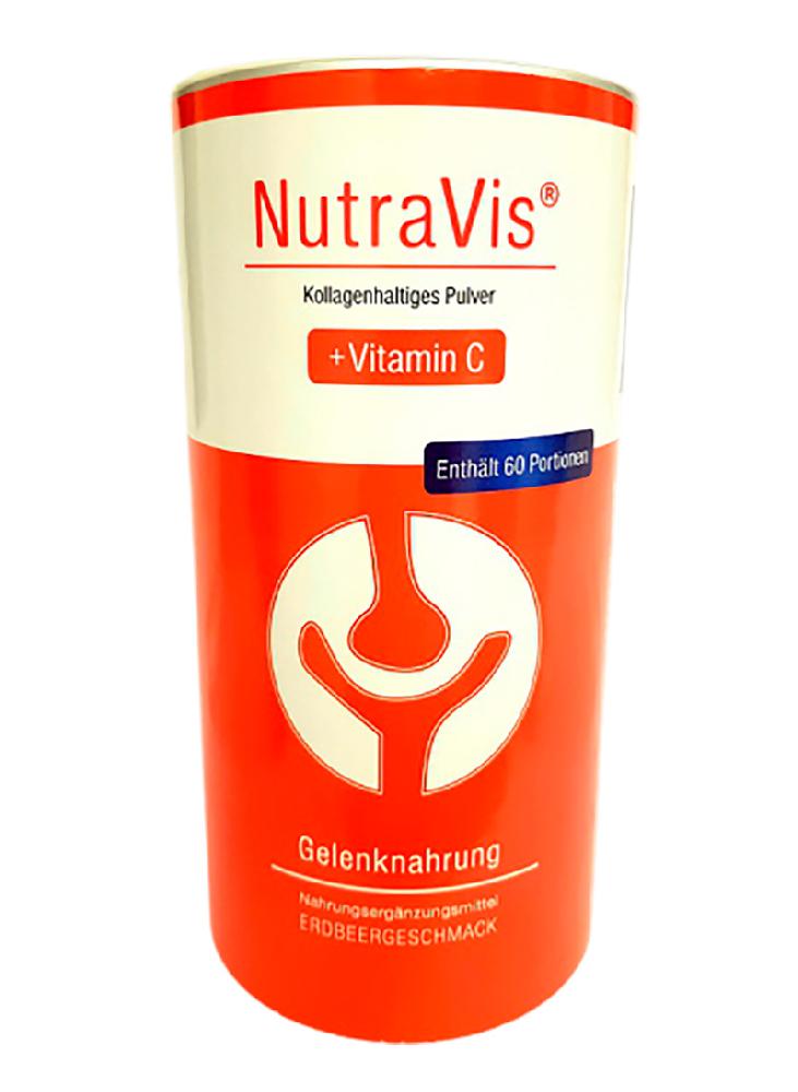 Коллаген NutraVis Kollagenhaltigen + Vitamin C, 600 г, клубника