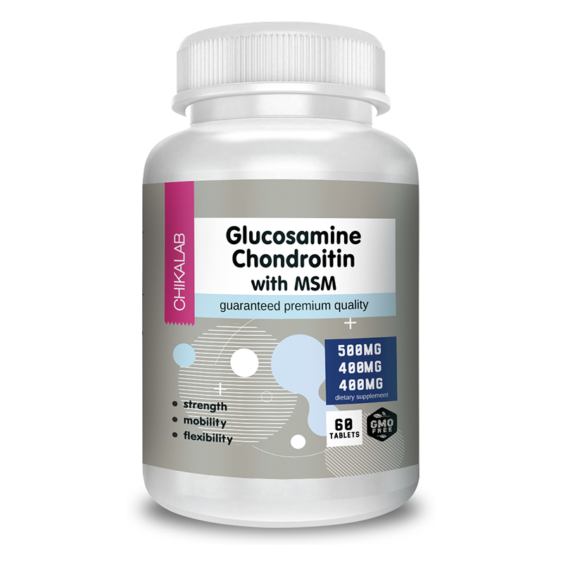 Комплекс для суставов и связок Chikalab Glucosamine Chondroitin MSM 60 таблеток