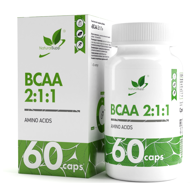 Аминокислоты Natural Supp BCAA 2:1:1 500 мг 60 капсул
