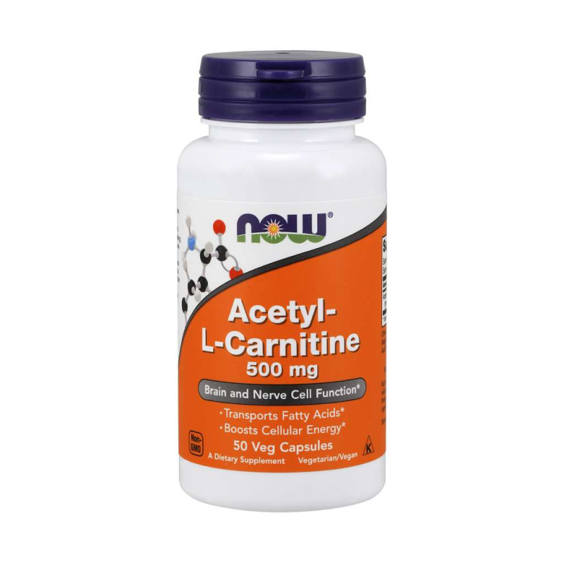 Карнитин NOW Acetyl L-Carnitine 500 мг 50 капсул