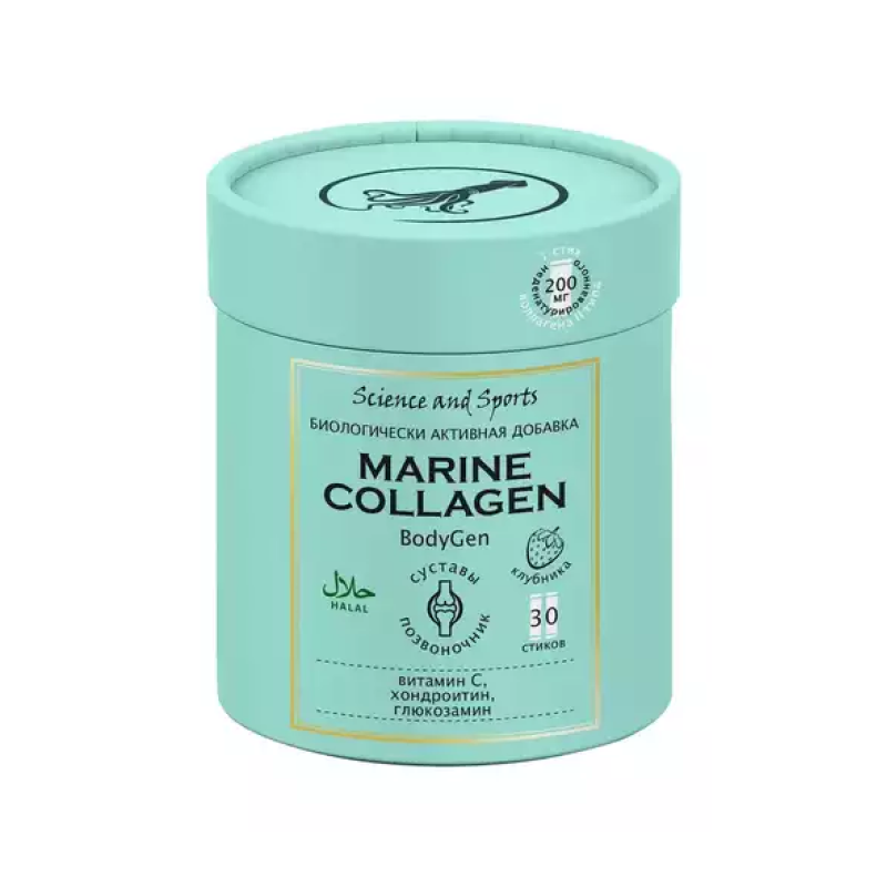 Коллаген Science and Sports Marine Collagen 30 пак (для суставов с хондроитином, глюкозамином)