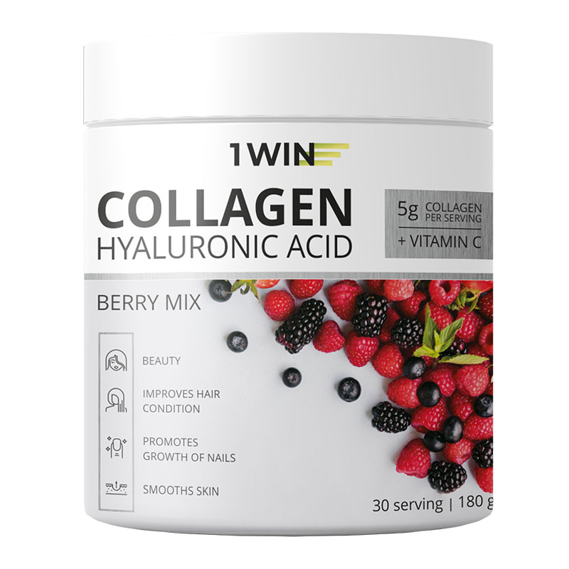 Коллаген 1WIN Collagen, Hyaluronic Acid + Vitamin C, 180 г