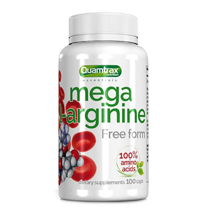 Аминокислота Quamtrax Nutrition Mega L-Arginine 100 капсул