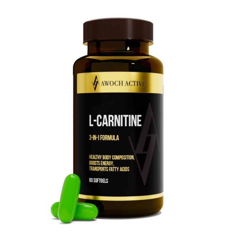 Карнитин Awochactive L-Carnitine+Green Tea+CLA 60 капсул