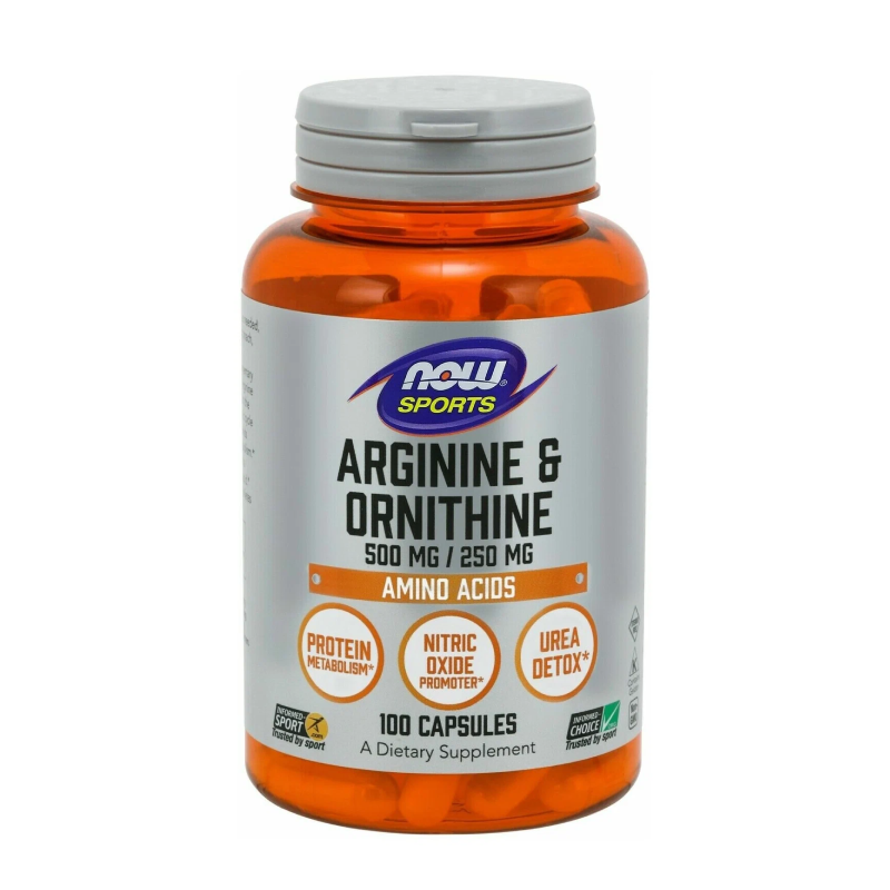 Аминокислоты NOW Arginine and Ornithine 500/250 100 капсул