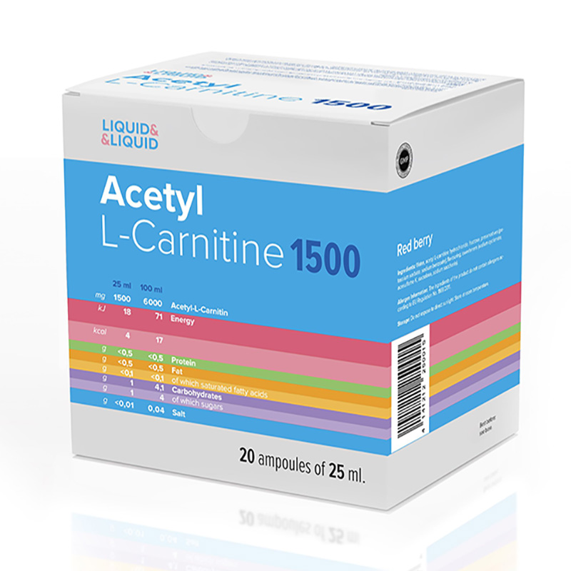 Карнитин Liquid and Liquid Acetyl L-Carnitine 1500 25 мл 20 ампул