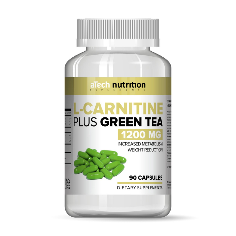 L-Carnitine + Green Tea aTech Nutrition 90 капсул