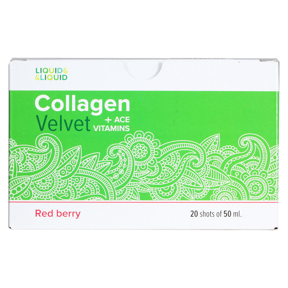 Коллаген Liquid and Liquid Collagen Velvet + ACE Red berry 50 мл 20 штук
