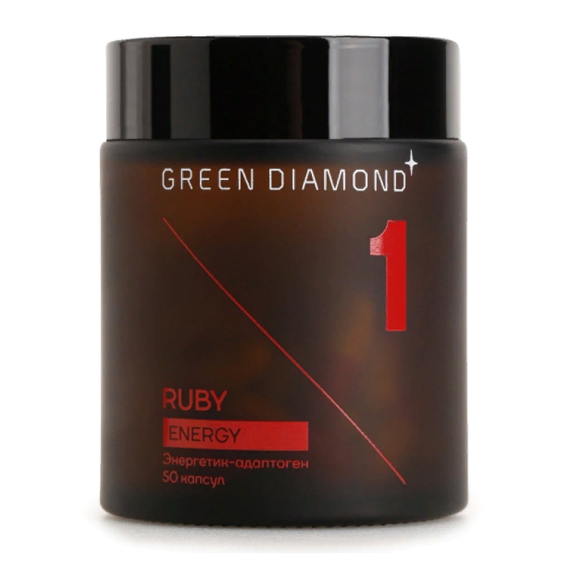 Энергетик-адаптаген Green Diamond Ruby Energy 50 капcул