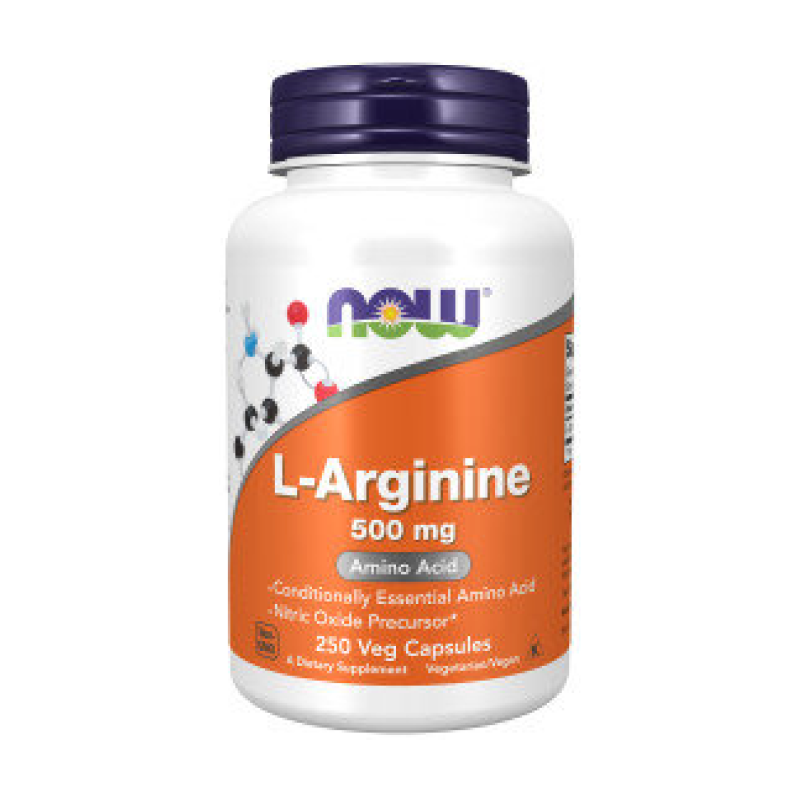 L-Arginine 500 мг NOW 250 капсул