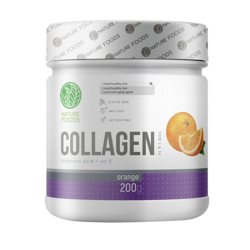 Коллаген Nature Foods Collagen + Hyaluronic acid + Vit C 200 г