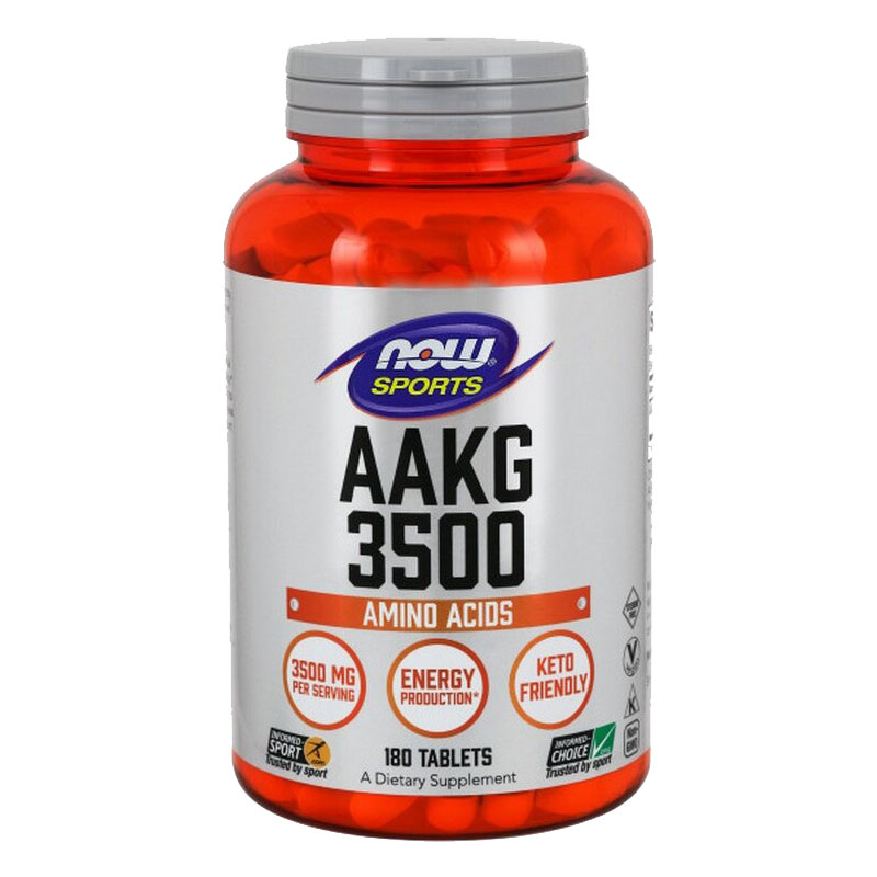 Оксид азота NOW AAKG 3500 180 таблеток