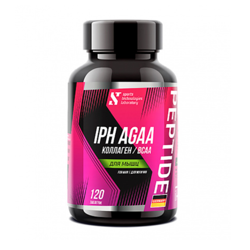 Аминокислотный пептидный комплекс IPH AGAA BCAA Collagen для мышц 120 таблеток