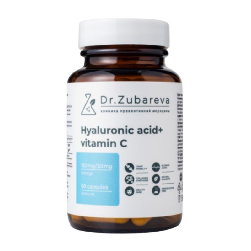 Комплекс для связок и суставов Dr. Zubareva Hyaluronic Acid + Vitamin C 60 капсул